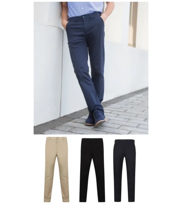 Henbury H650  Stretch Flex Waistband Chino Trousers